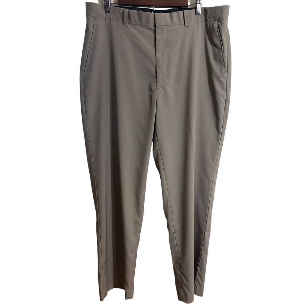 Alan Flusser Men Pants‎ 38Wx30L Performance Golf Brown Chino Stretch